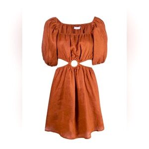 Faithfull the Brand Rust Mini Dress